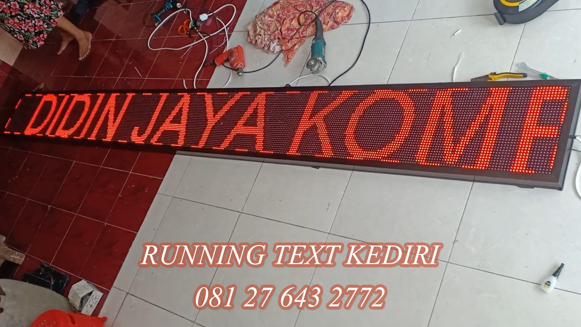 <p>Running text merah dengan ukuran 36x420cm untuk SMP Pawyatan Daha 1 Kediri dengan kualitas tinggi sehingga tidak mudah rusak dan memberikan pengalaman led yang sangat mengagumkan.</p>